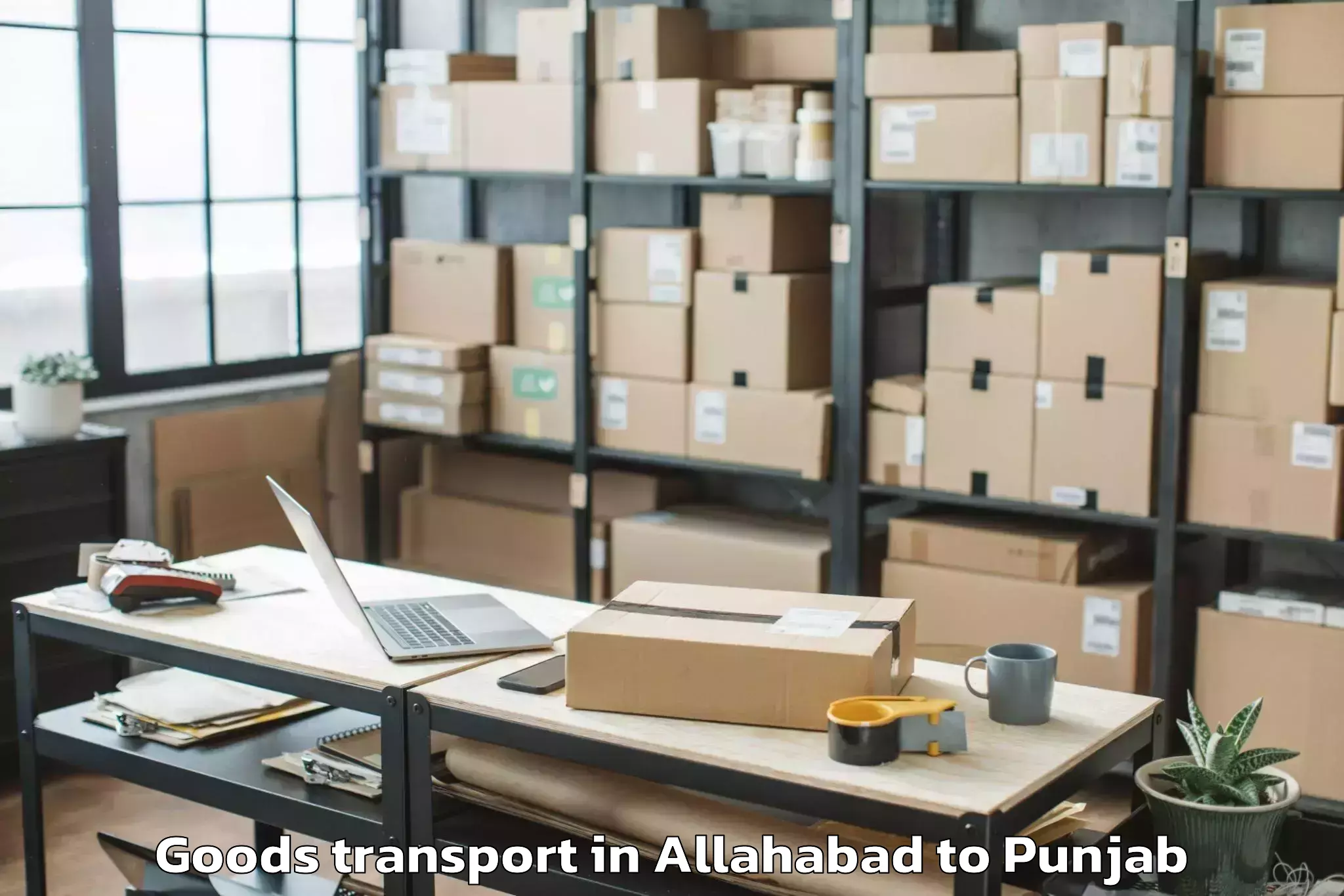 Professional Allahabad to Mukerian Goods Transport